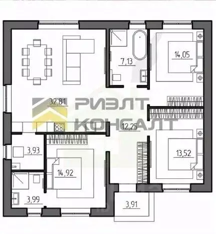 Дом в Омская область, Омский район муниципальный округ, пос. ... - Фото 2