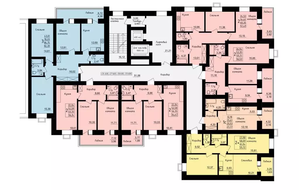 3-комнатная квартира: Уфа, улица Михаила Зайцева, 6 (81.9 м) - Фото 2
