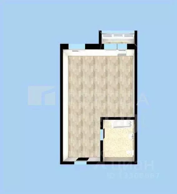 1-к кв. Кемеровская область, Новокузнецк ул. Климасенко, 11/2 (24.4 м) - Фото 1