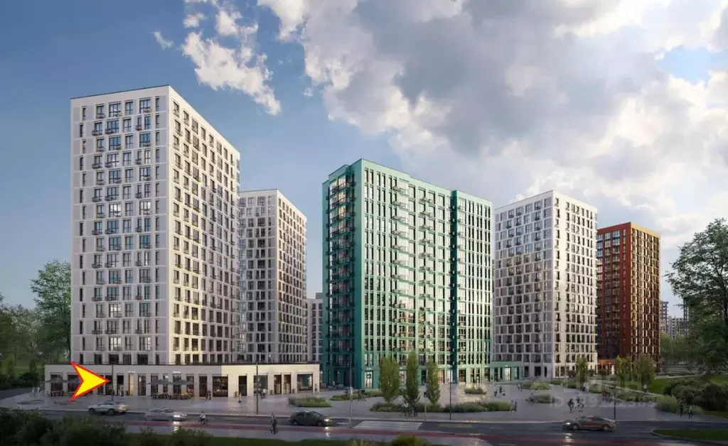 Помещение свободного назначения в Москва Скандинавия жилой комплекс, ... - Фото 1