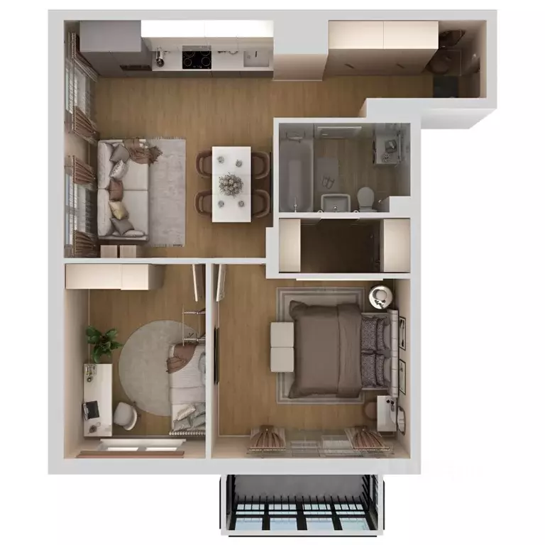 3-к кв. Пермский край, Пермь ул. 3-я Нейвинская, 5 (55.3 м) - Фото 2