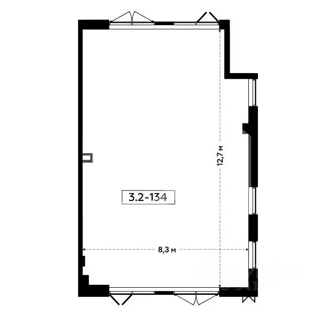 Помещение свободного назначения в Москва БК Прокшино тер., 3 (102 м) - Фото 2