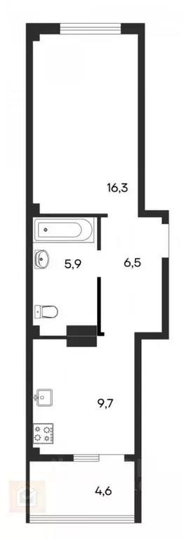 1-к кв. Крым, Бахчисарай ул. Мира, 1 (43.0 м) - Фото 1