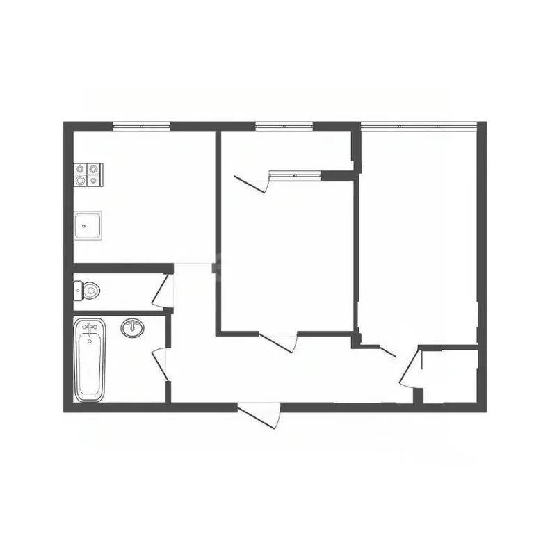 2-к кв. Тульская область, Тула Мясново мкр, проезд 4-й Мясново, 53 ... - Фото 2