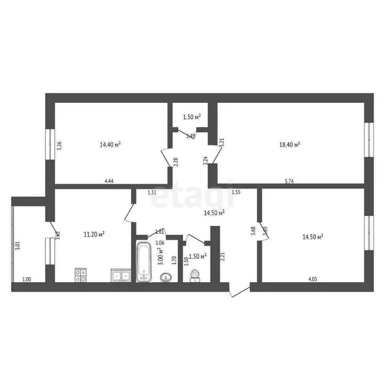 3-комнатная квартира: Алексеевка, улица Льва Толстого, 88 (3217.9 м) - Фото 0