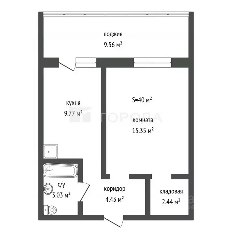 1-к кв. Алтайский край, Барнаул ул. Петра Сухова, 34 (40.0 м) - Фото 2