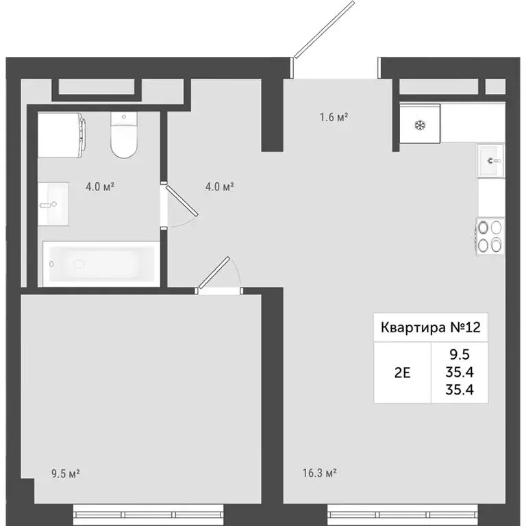 2-комнатная квартира: Москва, район Троицк, квартал № 145, ЖК Яковлево ... - Фото 0