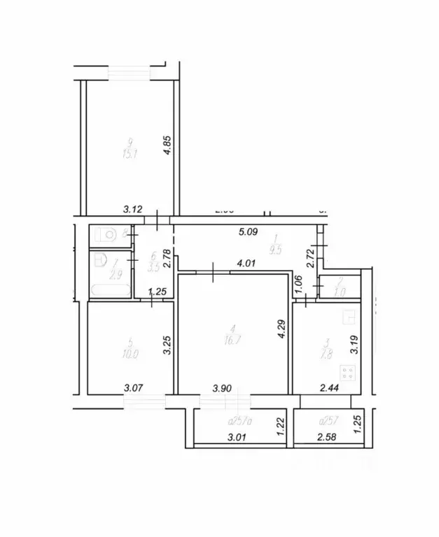 3-к кв. Рязанская область, Рязань Мервинская ул., 18 (67.9 м) - Фото 1