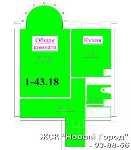 1-к кв. Дагестан, Махачкала ул. Шелковая, 18 (43.0 м) - Фото 0