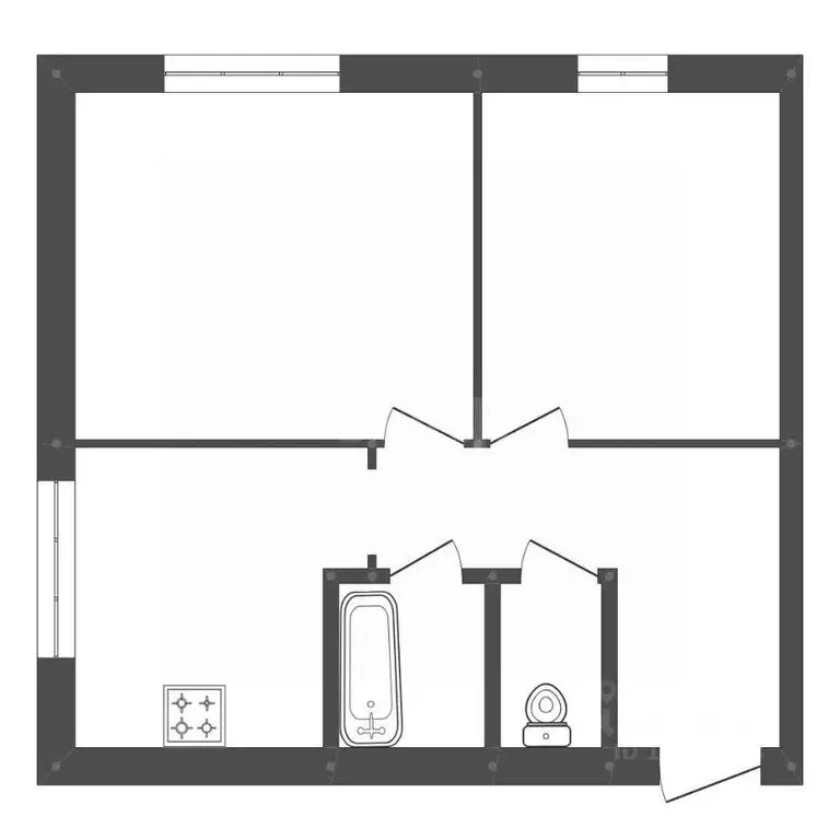 2-к кв. Амурская область, Шимановск ул. Некрасова, 46 (38.7 м) - Фото 2