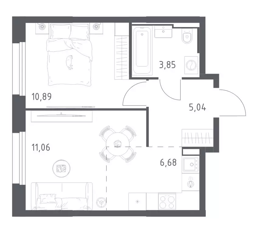 1-комнатная квартира: Красногорск, жилой комплекс Квартал Строгино, 3 ... - Фото 1