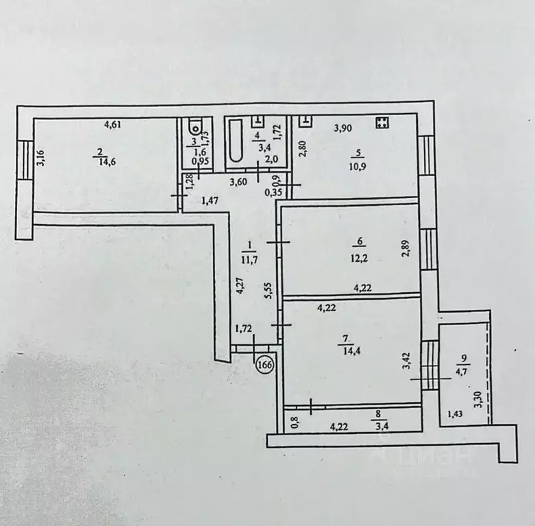 3-к кв. Башкортостан, Стерлитамакский район, Отрадовский сельсовет, с. ... - Фото 2