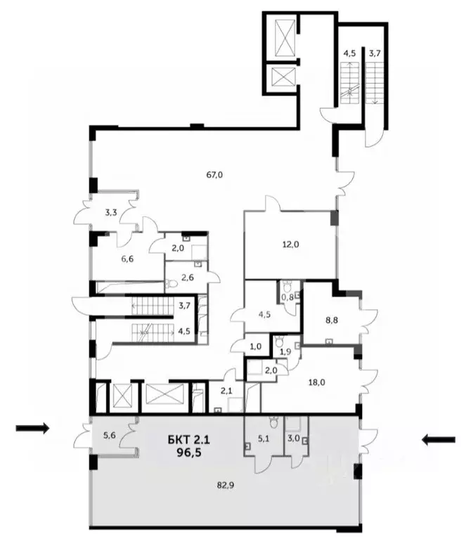Помещение свободного назначения в Москва Сидней Сити жилой комплекс, ... - Фото 2