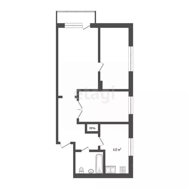 3-к кв. Свердловская область, Талицкий муниципальный округ, с. Бутка ... - Фото 2