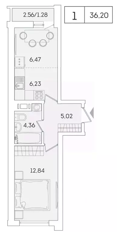1-к кв. Ленинградская область, Мурино Всеволожский район, ул. ... - Фото 1
