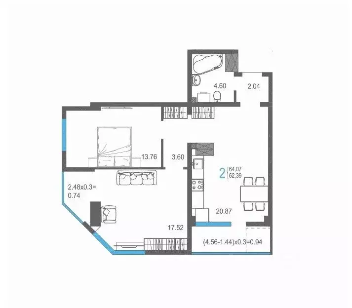 2-к кв. Крым, Ялта ул. Кирова, 155Ак1 (64.07 м) - Фото 1
