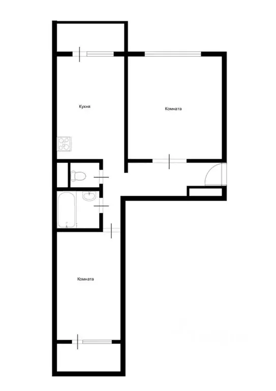 2-к кв. Москва Жулебинский бул., 40К2 (55.8 м) - Фото 1