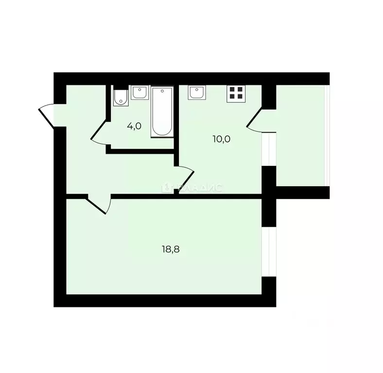 1-к кв. Владимирская область, Владимир ул. Куйбышева, 9 (39.1 м) - Фото 2