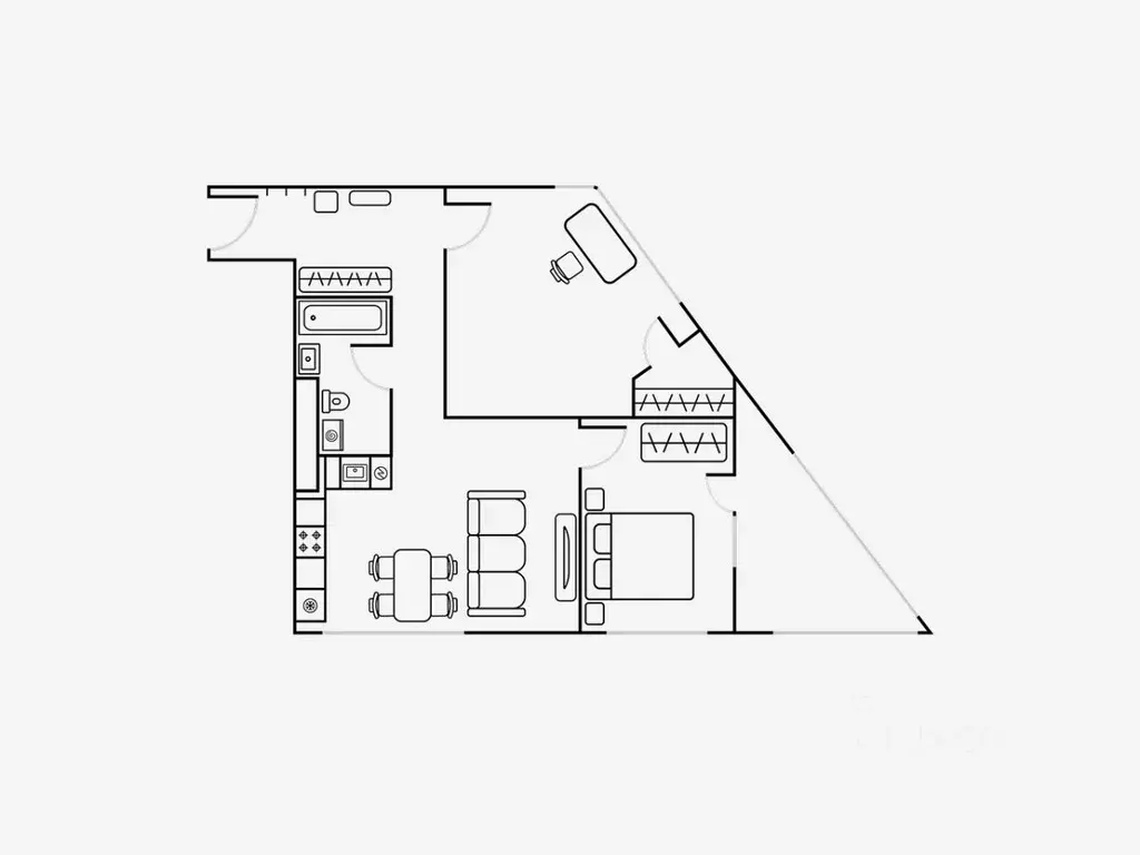 3-к кв. Москва ул. Берзарина, 30А (69.0 м) - Фото 1