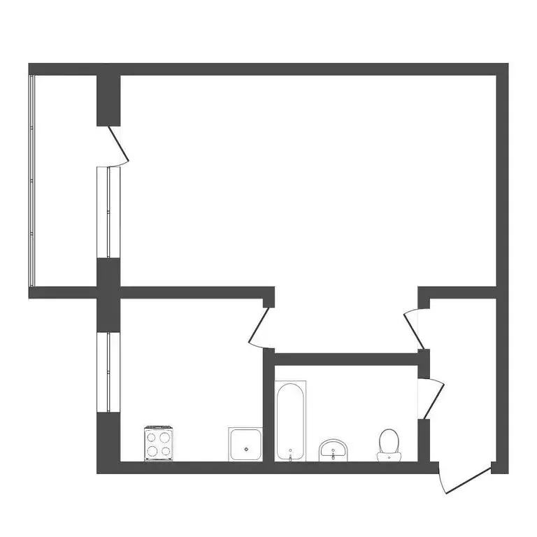 1-комнатная квартира: Тверь, Петербургское шоссе, 62 (30 м) - Фото 1