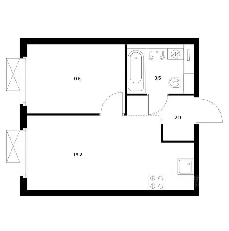 1-комнатная квартира: Москва, Очаковское шоссе, 5к1 (33 м) - Фото 1