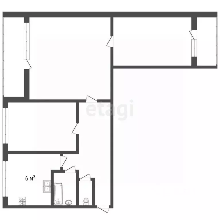 3-к кв. Санкт-Петербург Дунайский просп., 5 (56.5 м) - Фото 2
