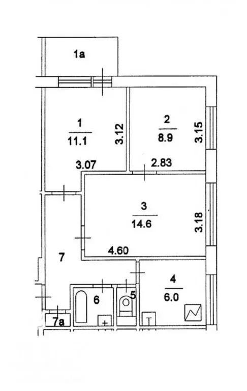 3-комнатная квартира: Москва, Литовский бульвар, 3к2 (51.3 м) - Фото 2
