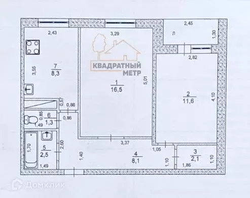 Продаётся 2-к квартира, 50.6 м - Фото 1