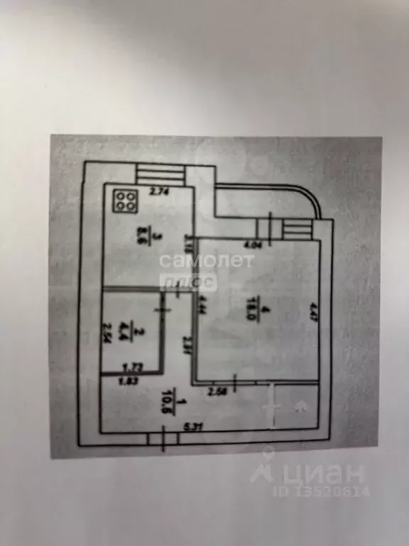 1-к кв. Воронежская область, Воронеж ул. Урывского, 17Д (44.5 м) - Фото 2