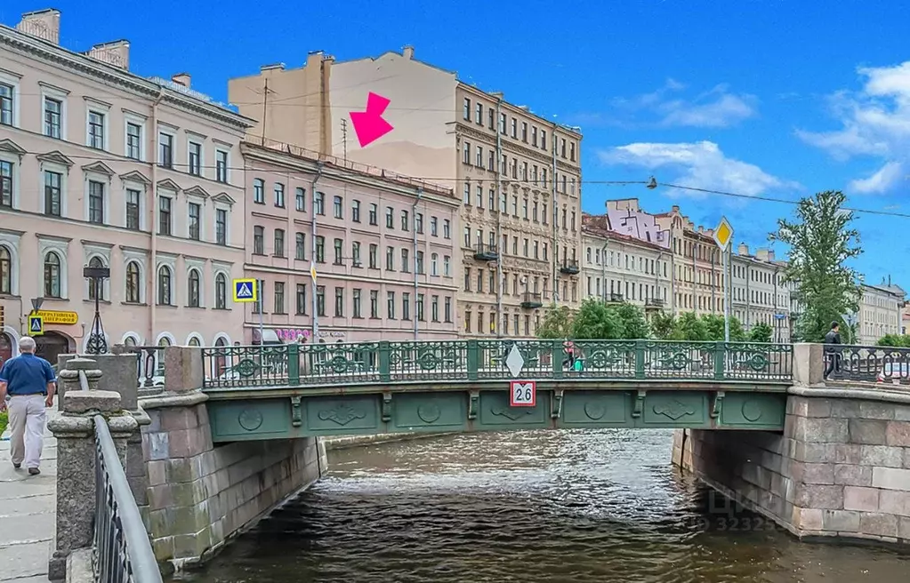 Комната Санкт-Петербург наб. Канала Грибоедова, 66 - Фото 1