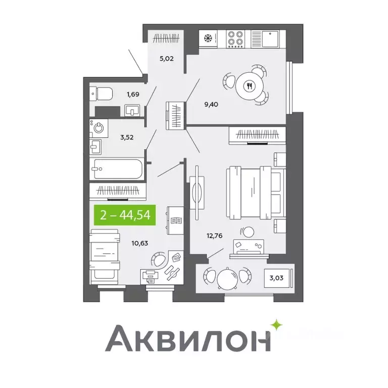 2-к кв. Архангельская область, Архангельск просп. Обводный Канал ... - Фото 0