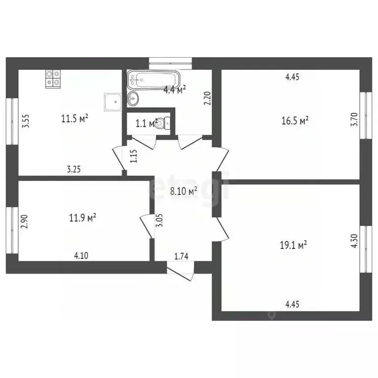 3-к кв. Мордовия, Саранск Большевистская ул., 96 (72.6 м) - Фото 1
