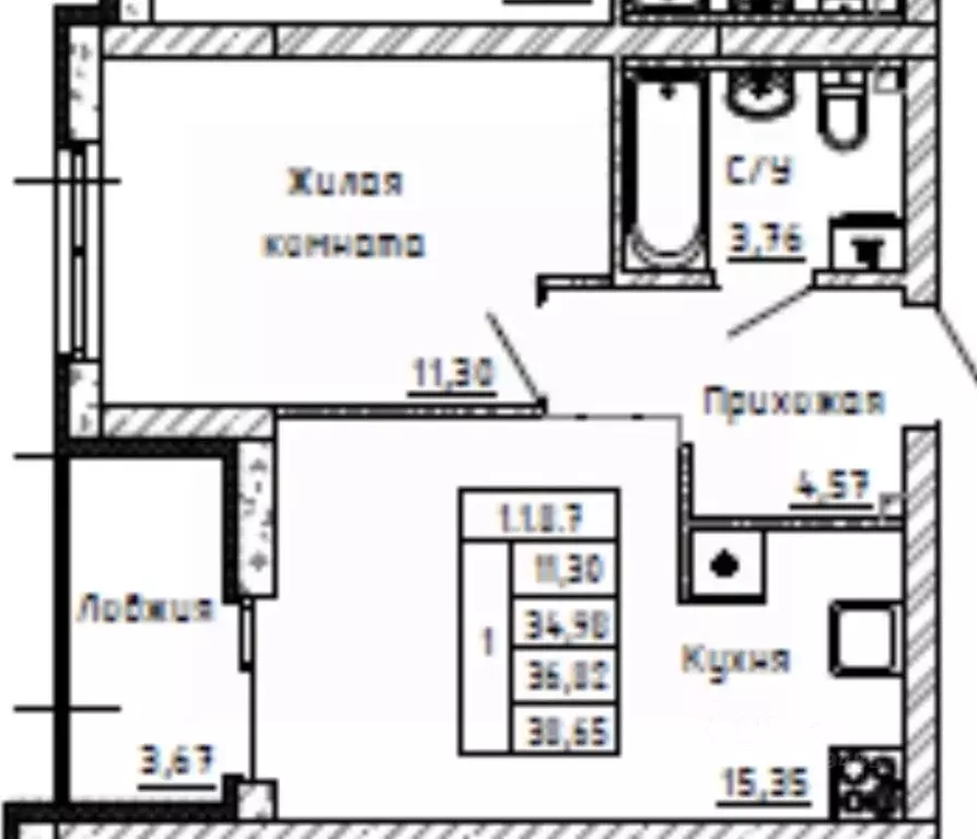 1-к кв. Свердловская область, Екатеринбург ул. Азина, 31 (36.2 м) - Фото 0