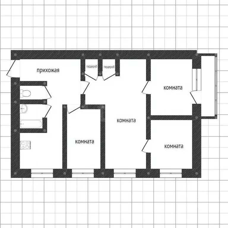 4-к кв. Свердловская область, Нижний Тагил ул. Санаторий Руш, 13 (62.4 ... - Фото 2