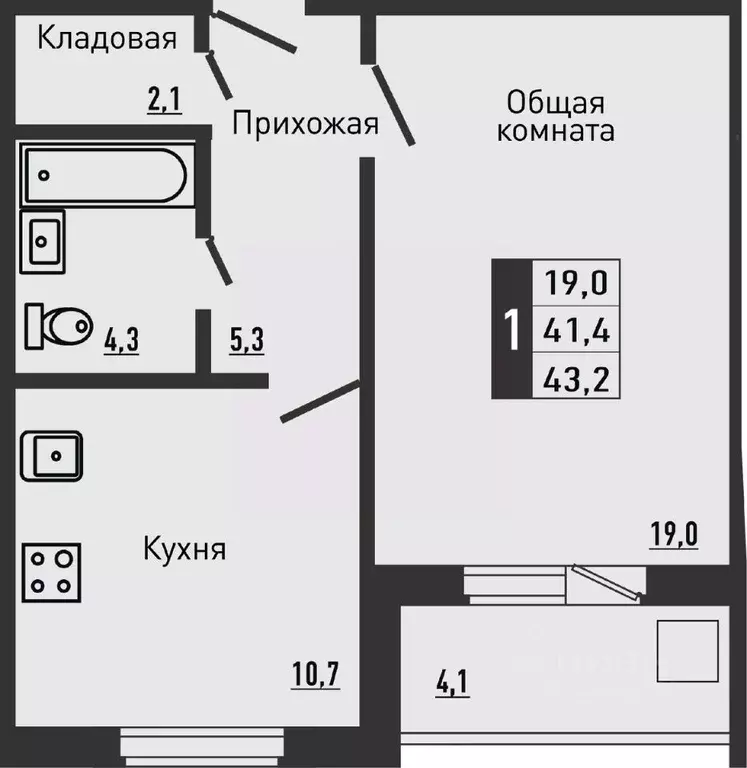 1-к кв. Орловская область, Орловский район, д. Жилина ул. Садовая, 2к2 ... - Фото 0