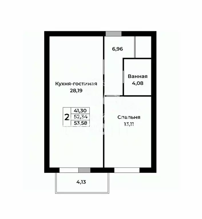 2-к кв. Оренбургская область, Оренбург Липовая ул., 13 (53.34 м) - Фото 1