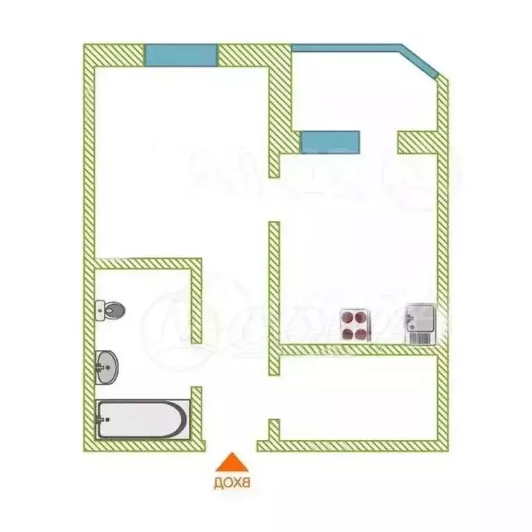 1-комнатная квартира: деревня Патрушева, улица Петра Ершова, 7 (41.1 ... - Фото 1