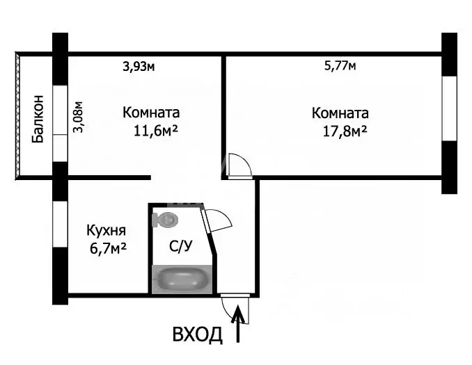 2-к кв. Томская область, Томский район, с. Моряковский Затон ул. ... - Фото 2