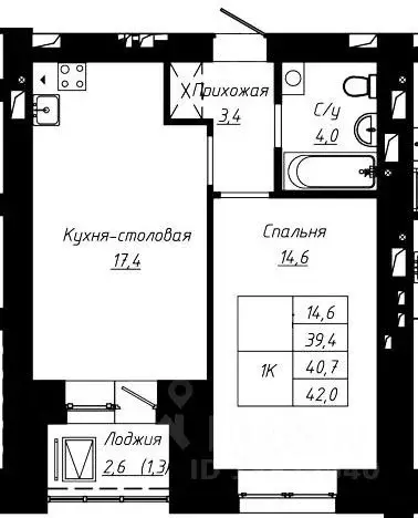 1-к кв. Алтайский край, Барнаул ул. Чернышевского, 189к1 (40.7 м) - Фото 0