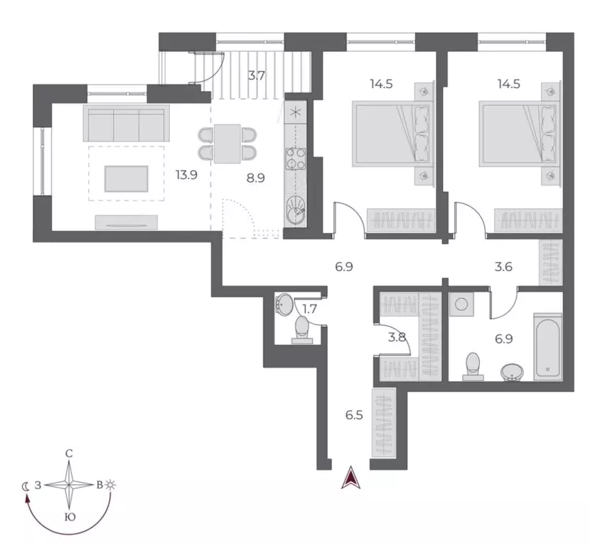 Продаётся 3-к квартира, 85 м - Фото 0