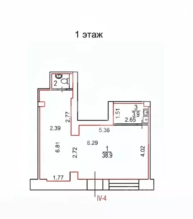 Помещение свободного назначения в Москва ул. Багрицкого, 3К1 (44 м) - Фото 2