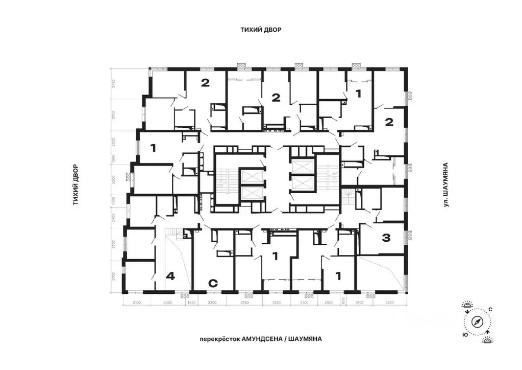 1-к кв. Свердловская область, Екатеринбург ул. Амундсена, 2 (44.58 м) - Фото 2