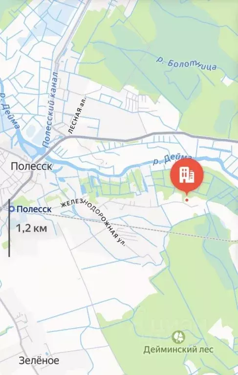 Участок в Калининградская область, Полесск Лесная ул., 58 (12.0 сот.) - Фото 1