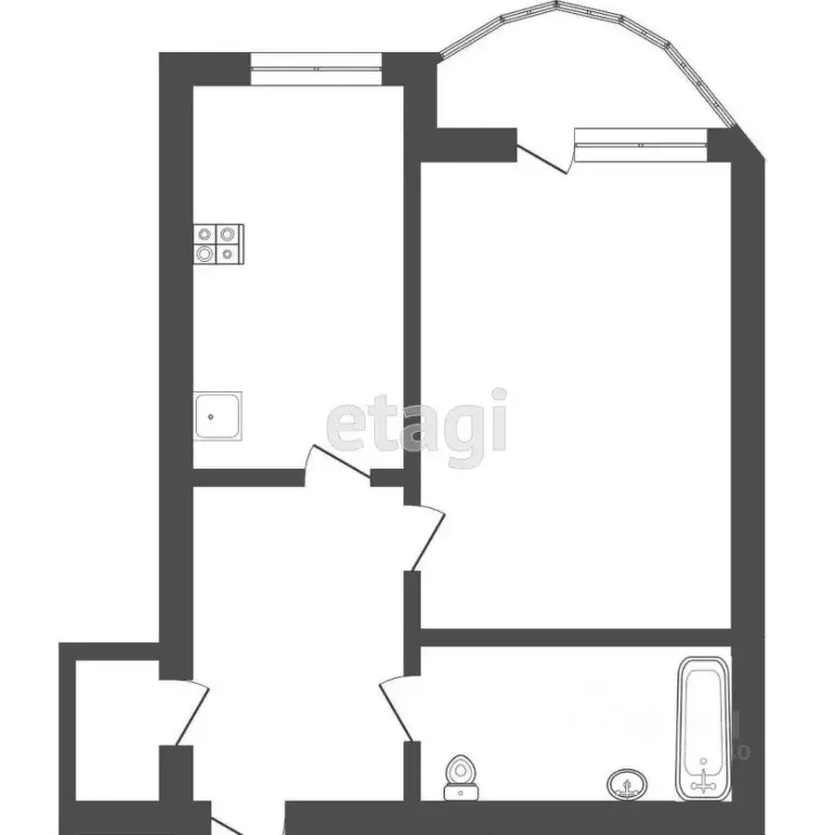 1-к кв. Тюменская область, Тюмень Тюменский-1 мкр, ул. Николая ... - Фото 1