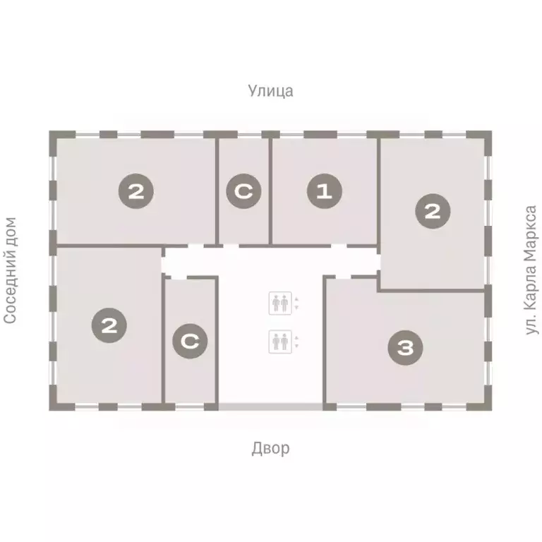 2-к кв. Курганская область, Курган Центральный жилрайон, Дом Кино ... - Фото 2