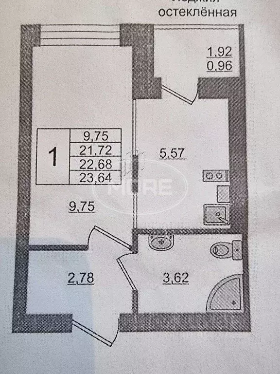 Студия Калининградская область, Светлогорск ул. Молодежная, 1 (22.8 м) - Фото 1