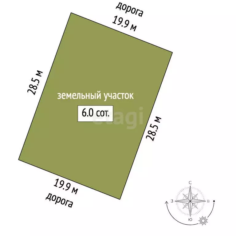 Участок в Солнечная Долина, квартал Бугаз (5.95 м) - Фото 0