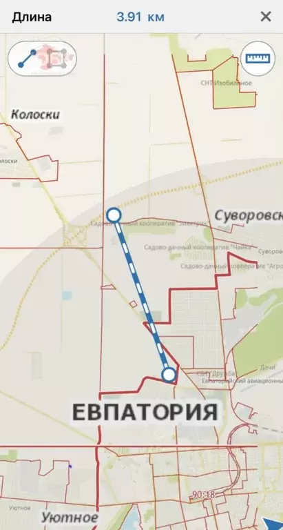 Участок в Крым, Сакский район, с. Суворовское  (12.0 сот.) - Фото 2