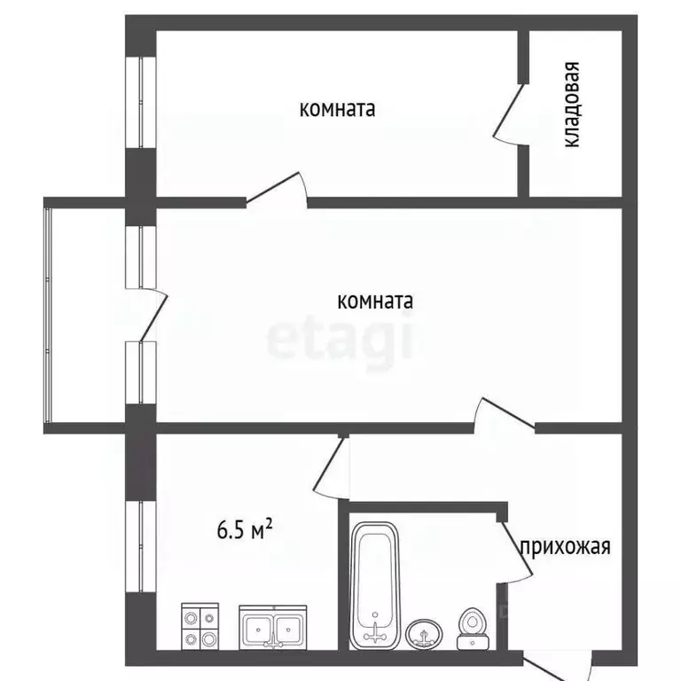 2-к кв. Московская область, Электросталь ул. Мира, 28а (45.0 м) - Фото 2