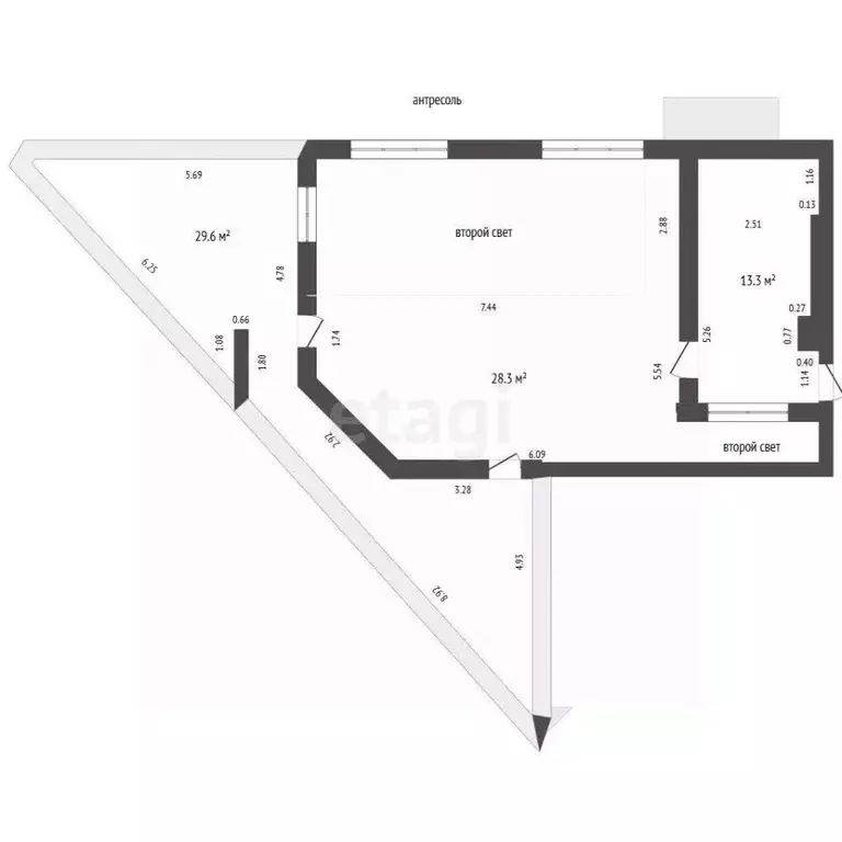 2-к кв. Калининградская область, Калининград ул. Михаила Светлова, 16 ... - Фото 2
